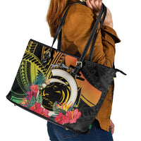 Vanuatu Boar Tusk Yumi Yumi Yumi Leather Tote Bag Independens Dei Long God Yumi Stanap