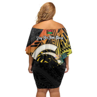 Vanuatu Boar Tusk Yumi Yumi Yumi Off Shoulder Short Dress Independens Dei Long God Yumi Stanap