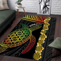 Vanuatu Sand Drawing Turtle Area Rug Happy Independence Day