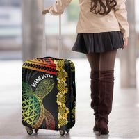 Vanuatu Sand Drawing Turtle Luggage Cover Happy Independence Day