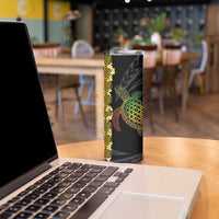 Vanuatu Sand Drawing Turtle Skinny Tumbler Happy Independence Day