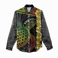 Vanuatu Sand Drawing Turtle Women Casual Shirt Happy Independence Day