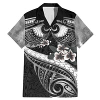 Black Polynesia Family Matching Mermaid Dress and Hawaiian Shirt Tribal Pattern Tropical Frangipani