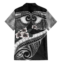 Black Polynesia Family Matching Mermaid Dress and Hawaiian Shirt Tribal Pattern Tropical Frangipani