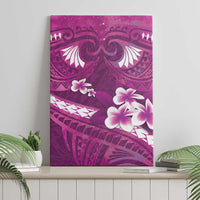 Pink Polynesia Canvas Wall Art Tribal Pattern Tropical Frangipani