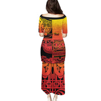 Personalised Ia Ora Na Marquesas Islands Puletasi Mata Tiki Marquesan Tattoo LT14 - Polynesian Pride