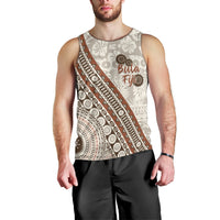 Bula Fiji Men Tank Top Fijian Masi Tapa Cloth Vintage Vibes LT14 - Polynesian Pride