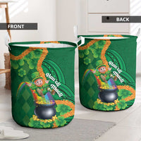 St Patrick's Day Hawaii Laundry Basket Hauoli Maoli Funny Shaka Leprechaun LT14 - Polynesian Pride