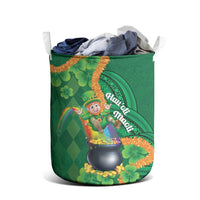 St Patrick's Day Hawaii Laundry Basket Hauoli Maoli Funny Shaka Leprechaun LT14 - Polynesian Pride