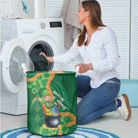 St Patrick's Day Hawaii Laundry Basket Hauoli Maoli Funny Shaka Leprechaun LT14 - Polynesian Pride