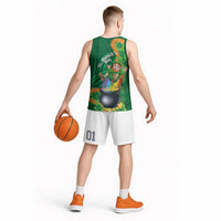 St Patrick's Day Hawaii Basketball Jersey Hauoli Maoli Funny Shaka Leprechaun