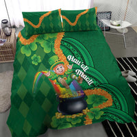 St Patrick's Day Hawaii Bedding Set Hauoli Maoli Funny Shaka Leprechaun