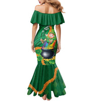 St Patrick's Day Hawaii Family Matching Mermaid Dress and Hawaiian Shirt Hauoli Maoli Funny Shaka Leprechaun
