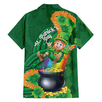 St Patrick's Day Hawaii Family Matching Off The Shoulder Long Sleeve Dress and Hawaiian Shirt Hauoli Maoli Funny Shaka Leprechaun LT14 - Polynesian Pride