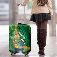 St Patrick's Day Hawaii Luggage Cover Hauoli Maoli Funny Shaka Leprechaun