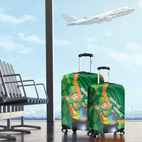 St Patrick's Day Hawaii Luggage Cover Hauoli Maoli Funny Shaka Leprechaun
