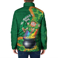 St Patrick's Day Hawaii Padded Jacket Hauoli Maoli Funny Shaka Leprechaun LT14 - Polynesian Pride