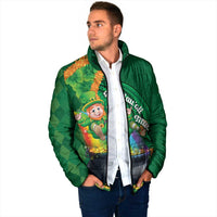 St Patrick's Day Hawaii Padded Jacket Hauoli Maoli Funny Shaka Leprechaun LT14 - Polynesian Pride