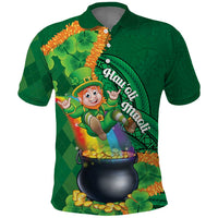 St Patrick's Day Hawaii Polo Shirt Hauoli Maoli Funny Shaka Leprechaun LT14 Green - Polynesian Pride