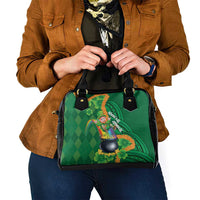 St Patrick's Day Hawaii Shoulder Handbag Hauoli Maoli Funny Shaka Leprechaun LT14 - Polynesian Pride