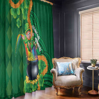 St Patrick's Day Hawaii Window Curtain Hauoli Maoli Funny Shaka Leprechaun LT14 - Polynesian Pride