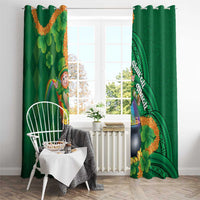 St Patrick's Day Hawaii Window Curtain Hauoli Maoli Funny Shaka Leprechaun LT14 - Polynesian Pride