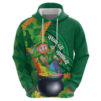 St Patrick's Day Hawaii Zip Hoodie Hauoli Maoli Funny Shaka Leprechaun
