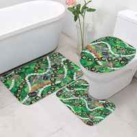 St Patrick's Day Palaka Hawaii Bathroom Set Kukui Nut Pikake Lei Shamrock Dabbing Leprechaun LT14 - Polynesian Pride