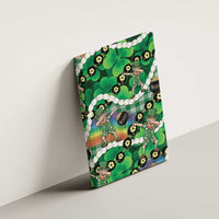 St Patrick's Day Palaka Hawaii Canvas Wall Art Kukui Nut Pikake Lei Shamrock Dabbing Leprechaun