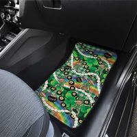St Patrick's Day Palaka Hawaii Car Mats Kukui Nut Pikake Lei Shamrock Dabbing Leprechaun