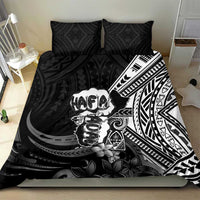 Hafa Adai Guam Discovery Day Bedding Set Chamorro Latte Stone Hand Black Version
