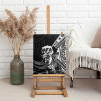 Hafa Adai Guam Discovery Day Canvas Wall Art Chamorro Latte Stone Hand Black Version