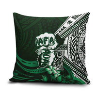 Hafa Adai Guam Discovery Day Pillow Cover Chamorro Latte Stone Hand Green Version