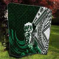 Hafa Adai Guam Discovery Day Quilt Chamorro Latte Stone Hand Green Version