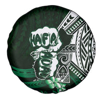 Hafa Adai Guam Discovery Day Spare Tire Cover Chamorro Latte Stone Hand Green Version