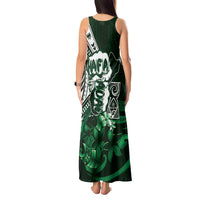 Hafa Adai Guam Discovery Day Tank Maxi Dress Chamorro Latte Stone Hand Green Version LT14 - Polynesian Pride