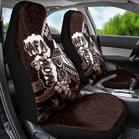 Hafa Adai Guam Discovery Day Car Seat Cover Chamorro Latte Stone Hand Brown Version
