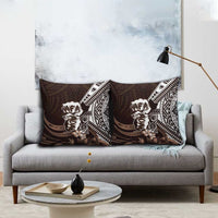 Hafa Adai Guam Discovery Day Pillow Cover Chamorro Latte Stone Hand Brown Version