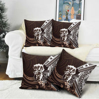Hafa Adai Guam Discovery Day Pillow Cover Chamorro Latte Stone Hand Brown Version