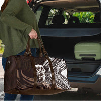 Hafa Adai Guam Discovery Day Travel Bag Chamorro Latte Stone Hand Brown Version