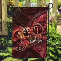 Personalised Polynesia Zodiac Aries Garden Flag Galaxy Polynesian Pattern Chest Tattoo Style