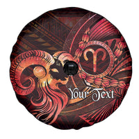 Personalised Polynesia Zodiac Aries Spare Tire Cover Galaxy Polynesian Pattern Chest Tattoo Style