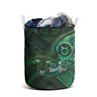 Personalised Polynesia Zodiac Taurus Laundry Basket Galaxy Polynesian Pattern Chest Tattoo Style LT14 - Polynesian Pride