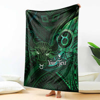 Personalised Polynesia Zodiac Taurus Blanket Galaxy Polynesian Pattern Chest Tattoo Style LT14 - Polynesian Pride