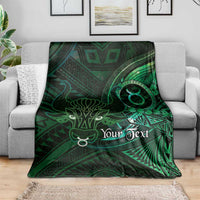 Personalised Polynesia Zodiac Taurus Blanket Galaxy Polynesian Pattern Chest Tattoo Style LT14 - Polynesian Pride