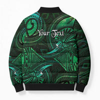 Personalised Polynesia Zodiac Taurus Bomber Puffer Jacket Galaxy Polynesian Pattern Chest Tattoo Style LT14 - Polynesian Pride