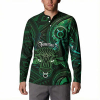 Personalised Polynesia Zodiac Taurus Button Sweatshirt Galaxy Polynesian Pattern Chest Tattoo Style LT14 - Polynesian Pride