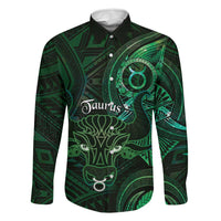 Personalised Polynesia Zodiac Taurus Family Matching Off Shoulder Short Dress and Hawaiian Shirt Galaxy Polynesian Pattern Chest Tattoo Style