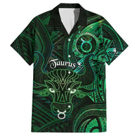Personalised Polynesia Zodiac Taurus Family Matching Short Sleeve Bodycon Dress and Hawaiian Shirt Galaxy Polynesian Pattern Chest Tattoo Style