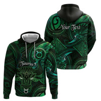 Personalised Polynesia Zodiac Taurus Hoodie Galaxy Polynesian Pattern Chest Tattoo Style LT14 - Polynesian Pride